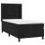 Pat box spring cu saltea, negru, 90x190 cm, catifea GartenMobel Dekor