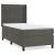 Pat box spring cu saltea, gri închis, 90x200 cm, catifea GartenMobel Dekor