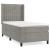 Pat box spring cu saltea, gri deschis, 100x200 cm, catifea GartenMobel Dekor