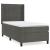 Pat box spring cu saltea, gri închis, 100x200 cm, catifea GartenMobel Dekor