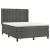 Pat box spring cu saltea, gri închis, 140x190 cm, catifea GartenMobel Dekor