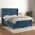 Pat box spring cu saltea, albastru închis, 140x190 cm, catifea GartenMobel Dekor