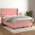 Pat box spring cu saltea, roz, 140x200 cm, catifea GartenMobel Dekor