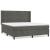 Pat box spring cu saltea, gri închis, 160x200 cm, catifea GartenMobel Dekor
