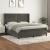 Pat box spring cu saltea, gri închis, 160x200 cm, catifea GartenMobel Dekor