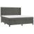 Pat box spring cu saltea, gri închis, 180x200 cm, catifea GartenMobel Dekor