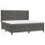 Pat box spring cu saltea, gri închis, 200x200 cm, catifea GartenMobel Dekor