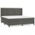 Pat box spring cu saltea, gri închis, 200x200 cm, catifea GartenMobel Dekor
