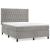 Pat box spring cu saltea, gri deschis, 140x200 cm, catifea GartenMobel Dekor