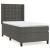 Pat box spring cu saltea, gri închis, 90x190 cm, catifea GartenMobel Dekor