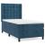Pat box spring cu saltea, albastru închis, 90x200 cm, catifea GartenMobel Dekor