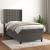 Pat box spring cu saltea, gri închis, 100x200 cm, catifea GartenMobel Dekor