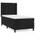 Pat box spring cu saltea, negru, 100x200 cm, catifea GartenMobel Dekor