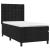Pat box spring cu saltea, negru, 100x200 cm, catifea GartenMobel Dekor