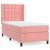 Pat box spring cu saltea, roz, 100x200 cm, catifea GartenMobel Dekor