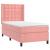 Pat box spring cu saltea, roz, 100x200 cm, catifea GartenMobel Dekor