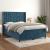 Pat box spring cu saltea, albastru închis, 140x190 cm, catifea GartenMobel Dekor