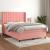 Pat box spring cu saltea, roz, 140x190 cm, catifea GartenMobel Dekor