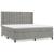 Pat box spring cu saltea, gri deschis, 160x200 cm, catifea GartenMobel Dekor