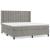 Pat box spring cu saltea, gri deschis, 180x200 cm, catifea GartenMobel Dekor