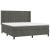 Pat box spring cu saltea, gri închis, 180x200 cm, catifea GartenMobel Dekor