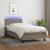 Pat cu arcuri, saltea și LED, gri taupe, 90x190 cm, textil GartenMobel Dekor