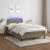 Pat cu arcuri, saltea și LED, gri taupe, 120x200 cm, textil GartenMobel Dekor