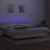 Pat cu arcuri, saltea și LED, crem, 200x200 cm, textil GartenMobel Dekor