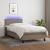 Pat cu arcuri, saltea și LED, gri taupe, 90x190 cm, textil GartenMobel Dekor