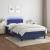 Pat cu arcuri, saltea și LED, albastru, 120x200 cm, textil GartenMobel Dekor