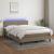 Pat cu arcuri, saltea și LED, gri taupe, 140x200 cm, textil GartenMobel Dekor