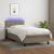Pat cu arcuri, saltea și LED, gri taupe, 80x200 cm, textil GartenMobel Dekor