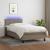 Pat cu arcuri, saltea și LED, Gri taupe, 100x200 cm, textil GartenMobel Dekor