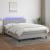 Pat cu arcuri, saltea și LED, gri deschis, 140x190 cm, textil GartenMobel Dekor