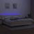 Pat cu arcuri, saltea și LED, crem, 200x200 cm, textil GartenMobel Dekor