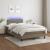 Pat cu arcuri, saltea și LED, gri taupe, 120x200 cm, textil GartenMobel Dekor