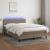 Pat cu arcuri, saltea și LED, gri taupe, 140x200 cm, textil GartenMobel Dekor