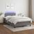 Pat cu arcuri, saltea și LED, gri închis, 120x200 cm, textil GartenMobel Dekor