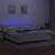 Pat cu arcuri, saltea și LED, crem, 200x200 cm, textil GartenMobel Dekor