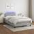 Pat cu arcuri, saltea și LED, gri deschis, 120x200 cm, textil GartenMobel Dekor