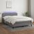 Pat cu arcuri, saltea și LED, gri închis, 140x190 cm, textil GartenMobel Dekor