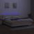 Pat cu arcuri, saltea și LED, crem, 160x200 cm, textil GartenMobel Dekor