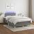 Pat cu arcuri, saltea și LED, gri închis, 120x200 cm, textil GartenMobel Dekor