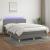 Pat cu arcuri, saltea și LED, gri închis, 140x190 cm, textil GartenMobel Dekor