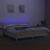 Pat cu arcuri, saltea și LED, crem, 200x200 cm, textil GartenMobel Dekor