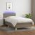 Pat cu arcuri, saltea și LED, gri taupe, 90x190 cm, textil GartenMobel Dekor