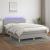 Pat cu arcuri, saltea și LED, gri deschis, 140x190 cm, textil GartenMobel Dekor