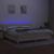 Pat cu arcuri, saltea și LED, crem, 200x200 cm, textil GartenMobel Dekor