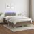 Pat cu arcuri, saltea și LED, gri taupe, 120x200 cm, textil GartenMobel Dekor