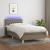 Pat cu arcuri, saltea și LED, Gri taupe, 100x200 cm, textil  GartenMobel Dekor